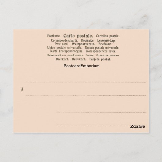 India, Monkey tempel Briefkaart (Achterkant)