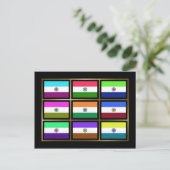 India Multihue Flags Briefkaart (Staand voorkant)