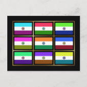 India Multihue Flags Briefkaart (Voorkant)