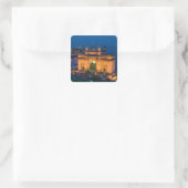 INDIA, Mumbai (Bombay): Gateway of India / Vierkante Sticker (Tas)