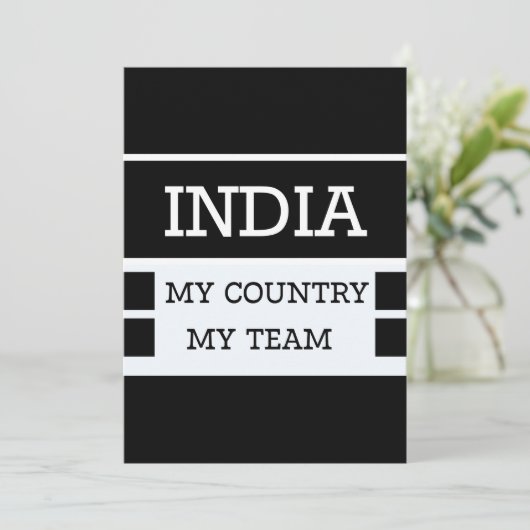 India My Country My Team Concept Kaart (Staand voorkant)