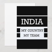 India My Country My Team Concept Kaart (Voorkant / Achterkant)