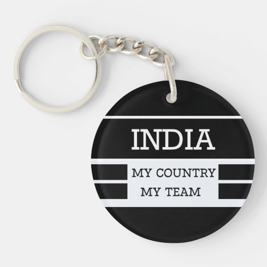 India My Country My Team Concept Sleutelhanger (Voorkant)