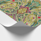 India naadloos paisleypatroon, decoratieve grens. cadeaupapier (Hoek)