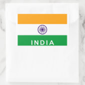 india naam land vlag rechthoekige sticker (Tas)