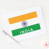 india naam land vlag rechthoekige sticker (Envelop)