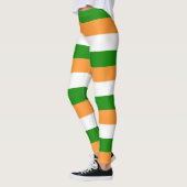 India National Flag Colors Horizontal Striped Leggings (Links)