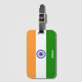 India National Flag Patriotic Bagagelabel (Voorkant (verticaal))