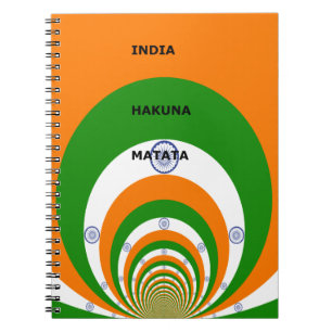 India Nationale Vlag Kleuren Design met "Hakuna Ma Notitieboek
