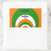 India Nationale Vlag Kleuren Design met "Hakuna Ma Rechthoekige Sticker (Tas)