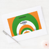 India Nationale Vlag Kleuren Design met "Hakuna Ma Rechthoekige Sticker (Envelop)