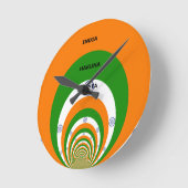 India Nationale Vlag Kleuren Design met "Hakuna Ma Ronde Klok (Hoek)