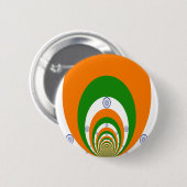 India Nationale Vlag Kleuren Kaleidoscoop Ronde Button 5,7 Cm (Voorkant /achterkant)