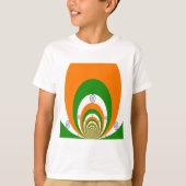 India Nationale Vlag Kleuren Kaleidoscoop T-shirt (Voorkant)