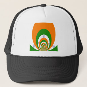 India Nationale Vlag Kleuren Kaleidoscoop Trucker Pet