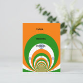 India Nationale vlag kleuren ontwerp. Hakuna Matat Briefkaart (Staand voorkant)
