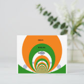 India Nationale vlag kleuren ontwerp. Hakuna Matat Briefkaart (Staand voorkant)