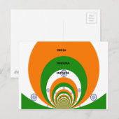India Nationale vlag kleuren ontwerp. Hakuna Matat Briefkaart (Voorkant / Achterkant)