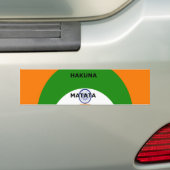 India Nationale vlag kleuren ontwerp. Hakuna Matat Bumpersticker (Op auto)