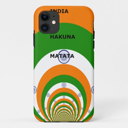 India Nationale vlag kleuren ontwerp. Hakuna Matat Case-Mate iPhone Case (Achterkant)