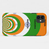 India Nationale vlag kleuren ontwerp. Hakuna Matat Case-Mate iPhone Case (Achterkant (horizontaal))