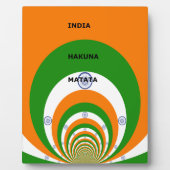 India Nationale vlag kleuren ontwerp. Hakuna Matat Fotoplaat (Voorkant)