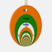 India Nationale vlag kleuren ontwerp. Hakuna Matat Keramisch Ornament (Rechts)