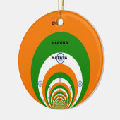 India Nationale vlag kleuren ontwerp. Hakuna Matat Keramisch Ornament (Links)