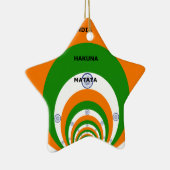 India Nationale vlag kleuren ontwerp. Hakuna Matat Keramisch Ornament (Rechts)