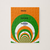 India Nationale vlag kleuren ontwerp. Hakuna Matat Legpuzzel (Verticaal)