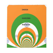 India Nationale vlag kleuren ontwerp. Hakuna Matat Notitieblok (Voorkant)