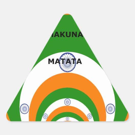 India Nationale vlag kleuren ontwerp. Hakuna Matat Sticker (Voorkant)