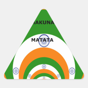 India Nationale vlag kleuren ontwerp. Hakuna Matat Sticker