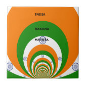 India Nationale vlag kleuren ontwerp. Hakuna Matat Tegeltje (Voorkant)