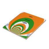 India Nationale vlag kleuren ontwerp. Hakuna Matat Tegeltje (Zijkant)