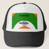 India Nationale Vlag Kleuren Ontwerp met "Hakuna M Trucker Pet (Voorkant)