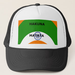 India Nationale Vlag Kleuren Ontwerp met "Hakuna M Trucker Pet