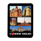 India - New Delhi - I Love - Magnet Magneet (Verticaal)