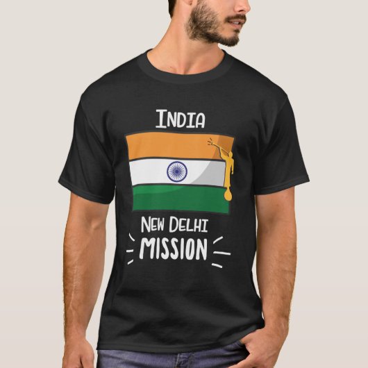 India New Delhi Mormon LDS Missionaris T-shirt (Voorkant)