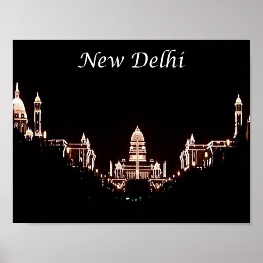 India - New Delhi - Rashtrapati Bhavan - Poster (Voorkant)