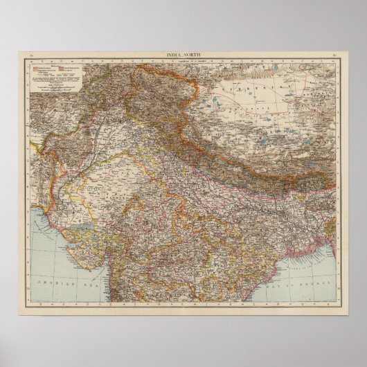 India noord poster (Voorkant)