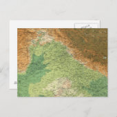 India noordwestelijke deel briefkaart (Voorkant / Achterkant)