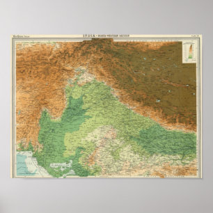 India noordwestelijke deel poster