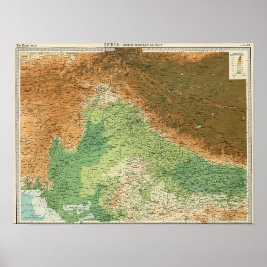 India noordwestelijke deel poster (Voorkant)