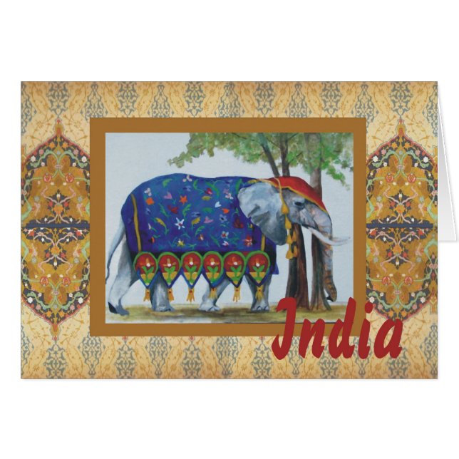 India olifant card #1 (Voorkant Horizontaal)