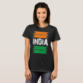 India Onafhankelijkheidsdag 15 augustus 1947 Indis T-shirt (Voorkant volledig)