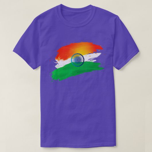 India Onafhankelijkheidsdag 15 augustus Indische v T-shirt (Design voorkant)