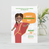 India Onafhankelijkheidsdag Feest Kaart (Staand voorkant)