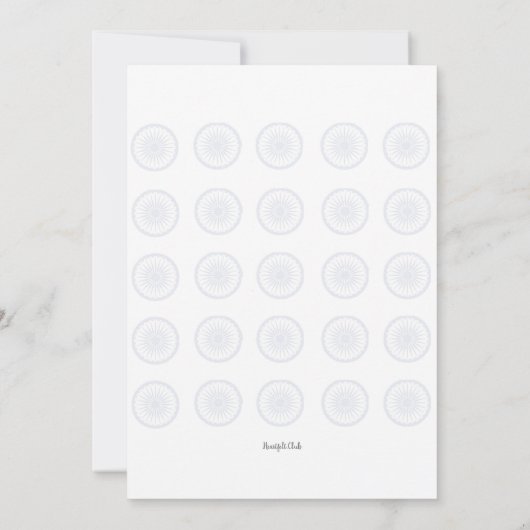 India Onafhankelijkheidsdag Feest Kaart (Achterkant)