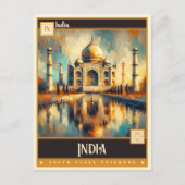 India | Oude Schilderkunst Briefkaart (Voorkant)
